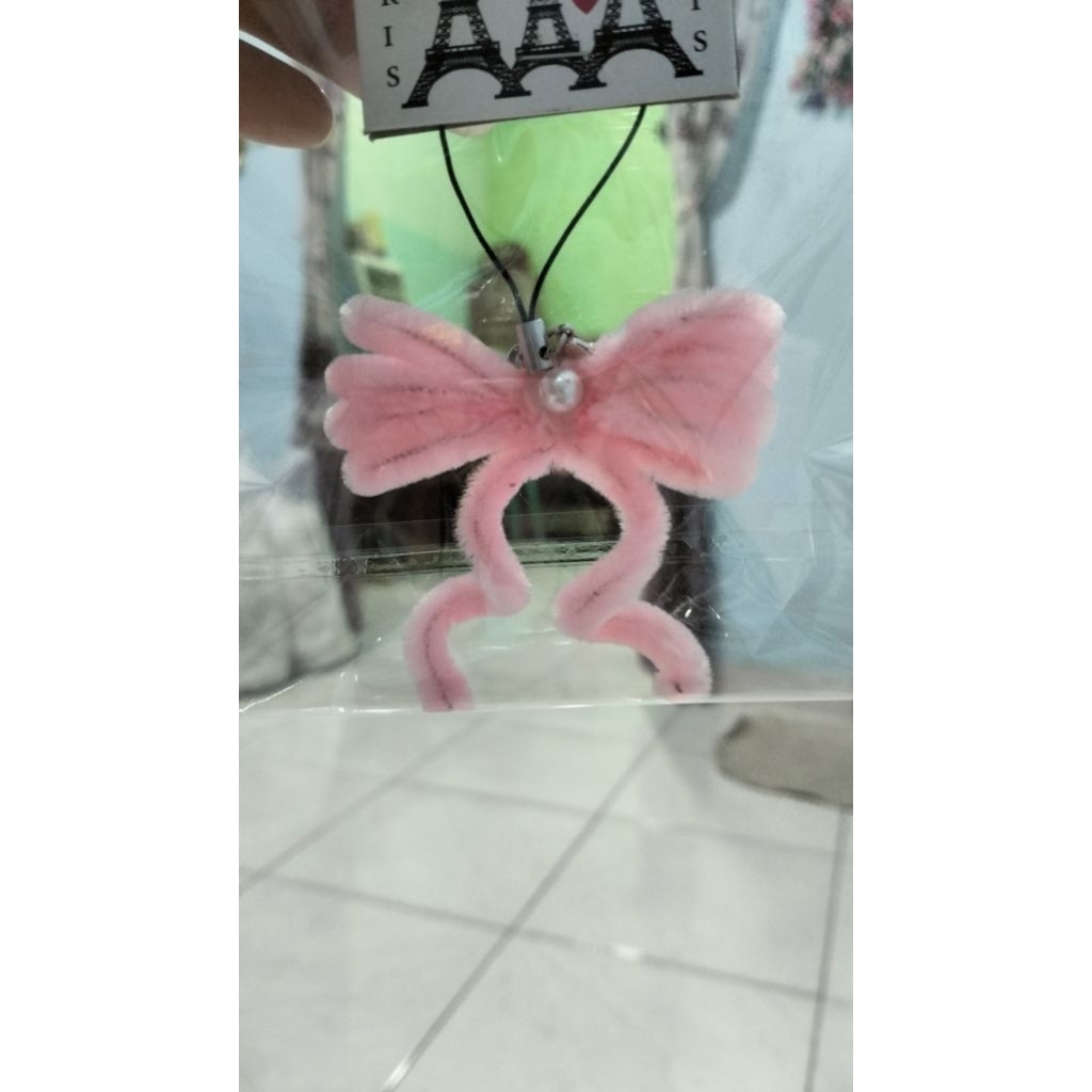 Keychain Pita Kawat Bulu/Gantungan Kunci Kawat Bulu
