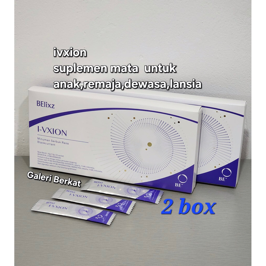 Paket 2 Box ivxion Vitamin mata 30 saset exp 2028 Original