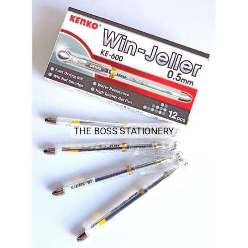 [LUSIN] PULPEN T-GEL KE-600 KENKO 0.5 MM WIN-JELLER / BALLPOINT / BOLPEN / PENA / PULPEN KENKO KE600