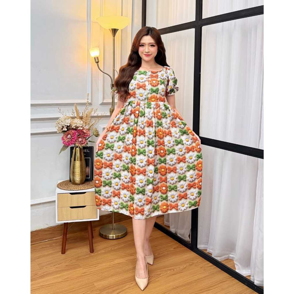 Daster cantik busui bahan rayon premium adem lengat pendek karet