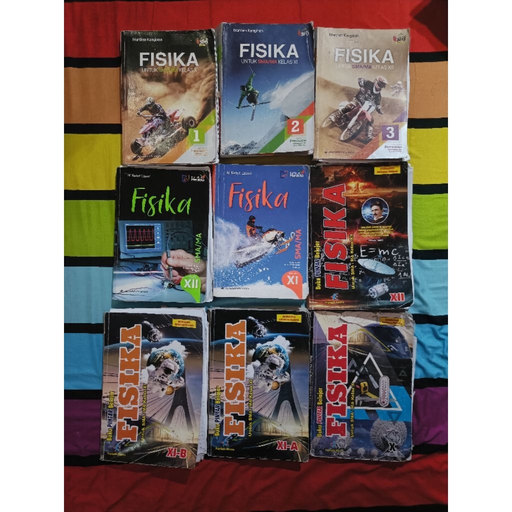 PRELOVED BUKU FISIKA SMA | PAKET ERLANGGA KURMER | PAKET MARTHEN KANGINAN | SAGUFINDO