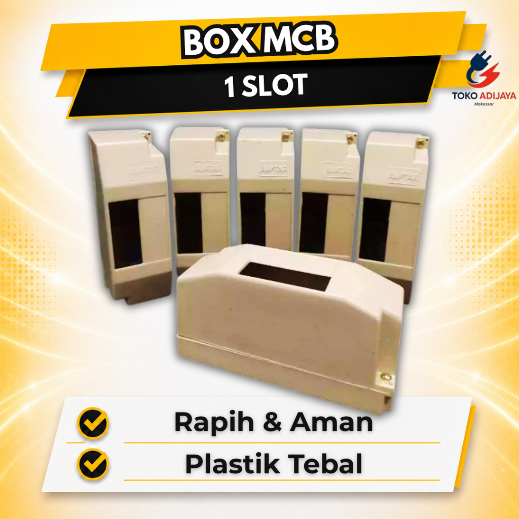Box MCB 1 Slot Box Sekring Listrik Avatar Plastik Tebal