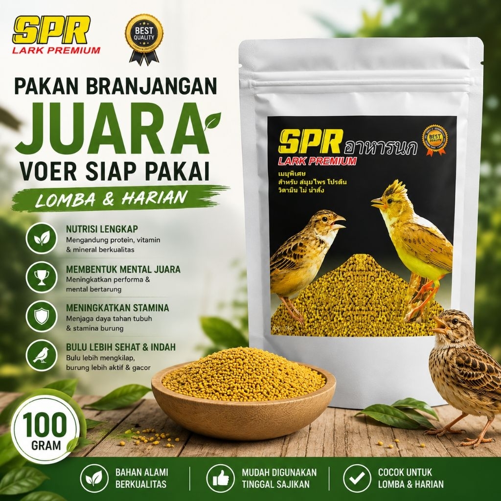 Pakan Burung Branjangan Voer SPR Lark Premium