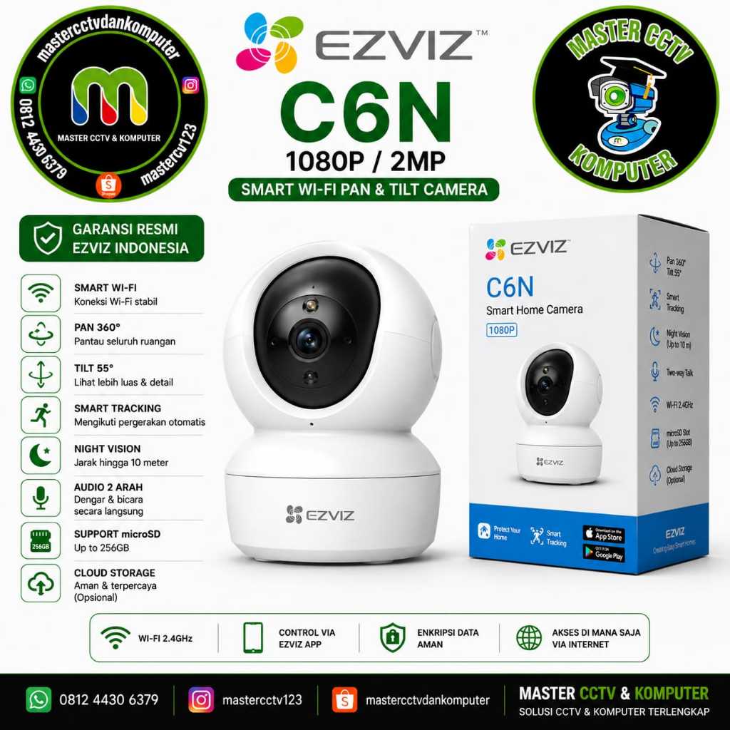 IP Camera CCTV EZVIZ C6N 2MP 1080p Wifii Camera