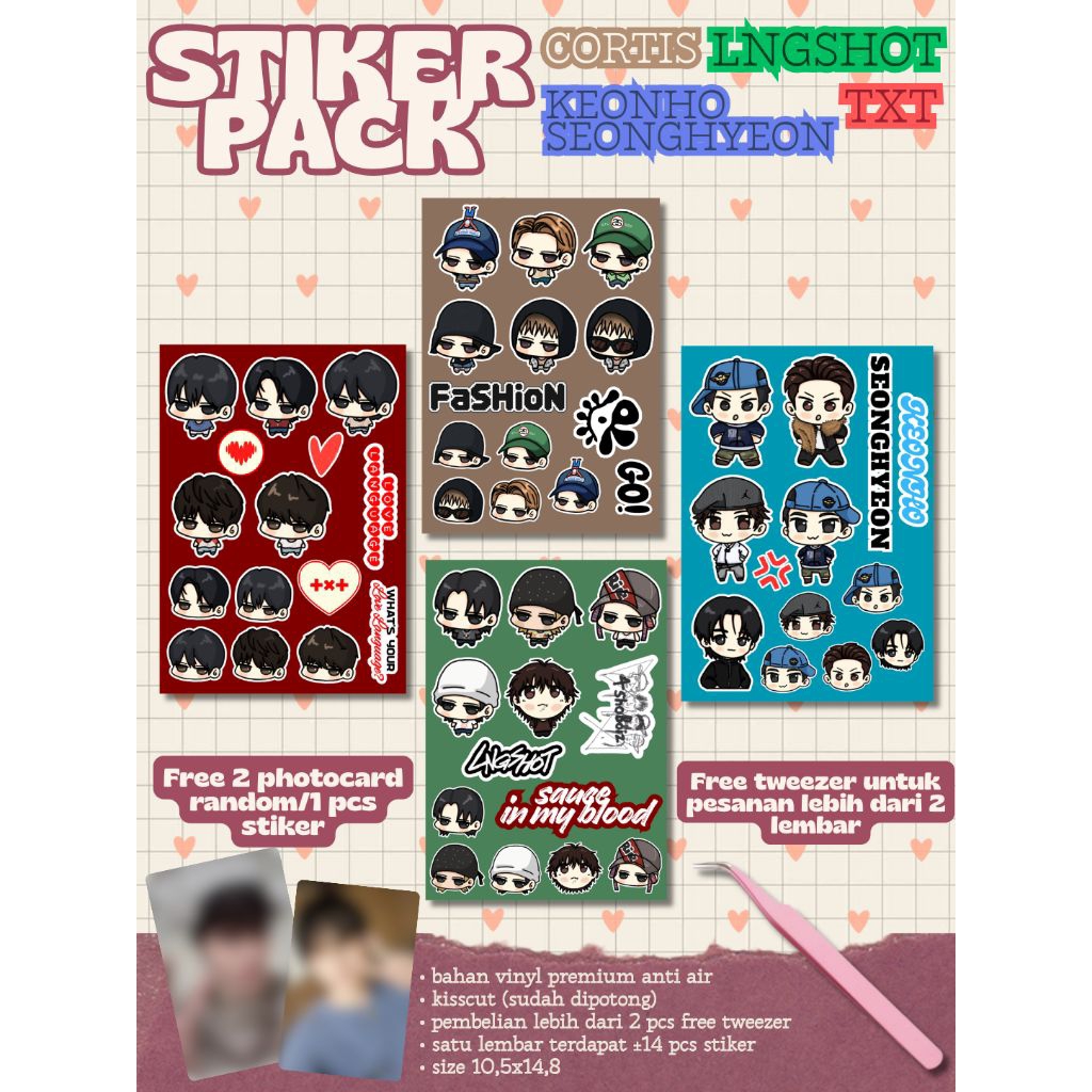 STIKER FANART TXT / LNGSHOT /CORTIS /SEONGHYEON&KEONHO ORIGINAL ART BY STAROUNT