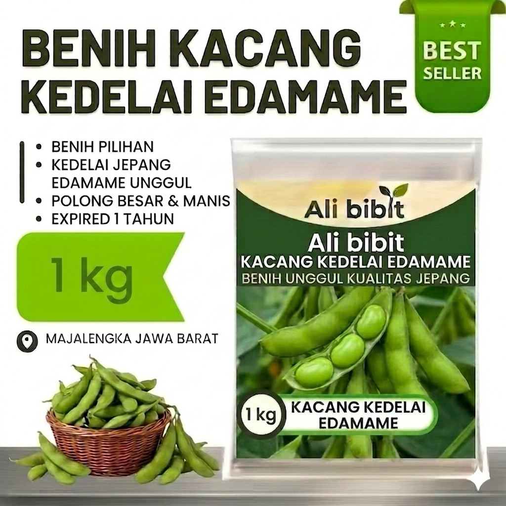 1 KG/2500Butir> Biji Benih Kacang Kedelai Edamame Reapack > Bibit Kacang Edamame> Bonus benih