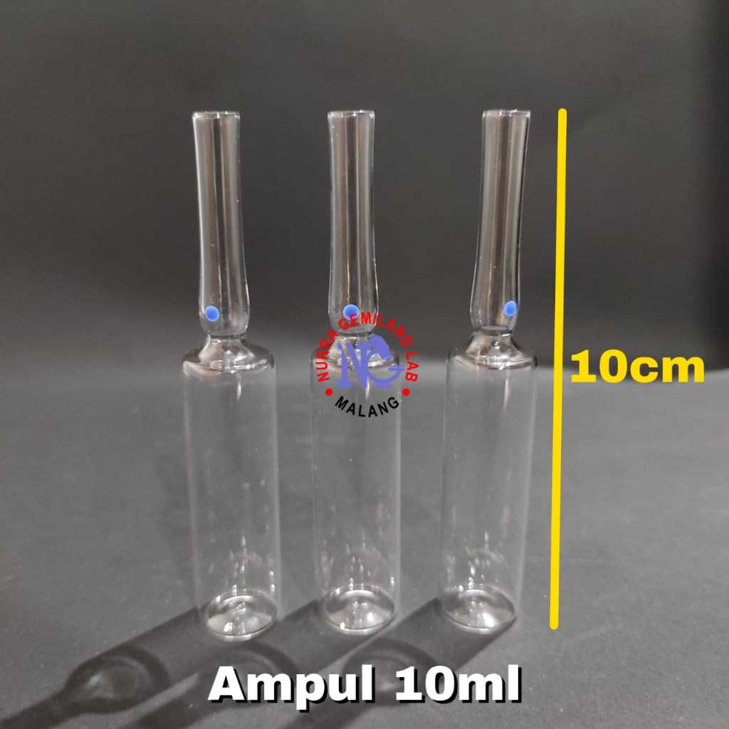 Ampul Kosong 10 ml Kaca Bening | Botol Ampul | Botol Kaca