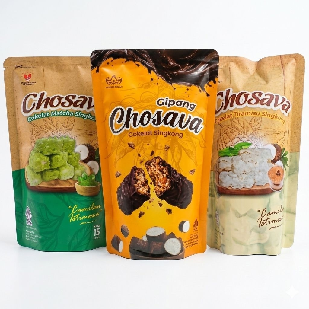 Inovasi Gipang Singkong Chosava Cokelat | Macha | Tiramisu Makanan Viral Kekinian Khas Cilegon-Bante