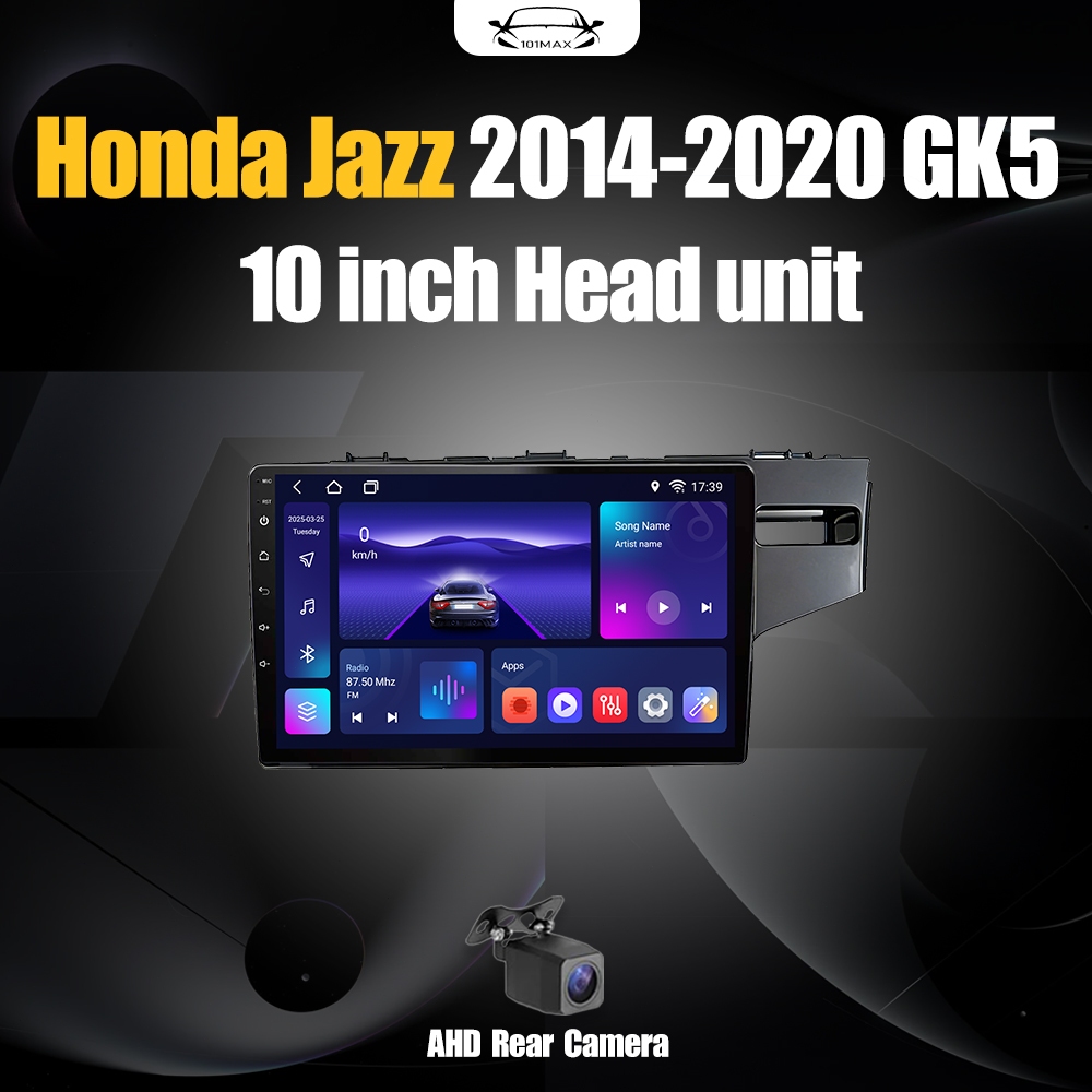 Android 15 Head Unit 10" IPS For Honda Jazz 2014-2020 GK5 Head Unit 8 Chip Nuklir 8+64GB/8+128GB And