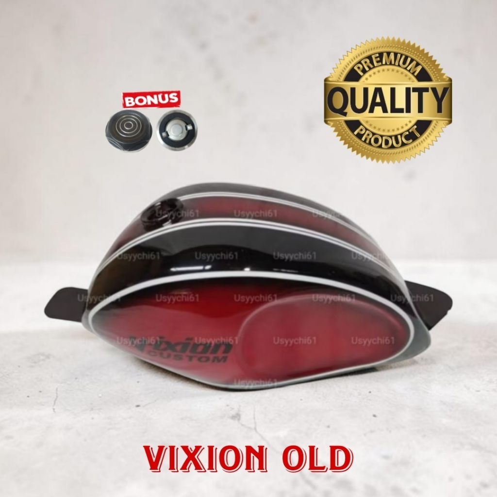 Tangki Cat Motor Vixion Custom injeksi Merah Maron