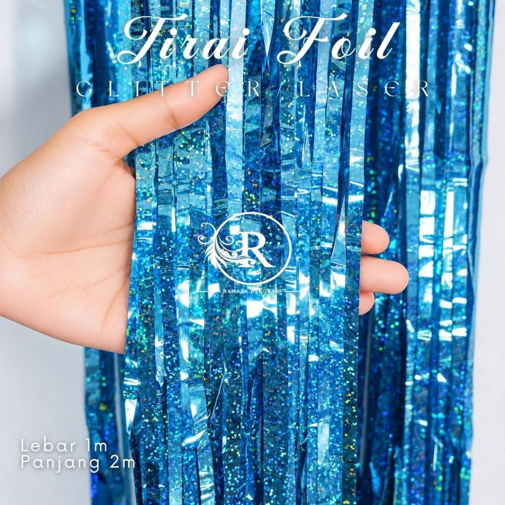 TIRAI FOIL GLITER/TIRAI FOIL LASER/TIRAI FOIL BACKDROP DEKORASI