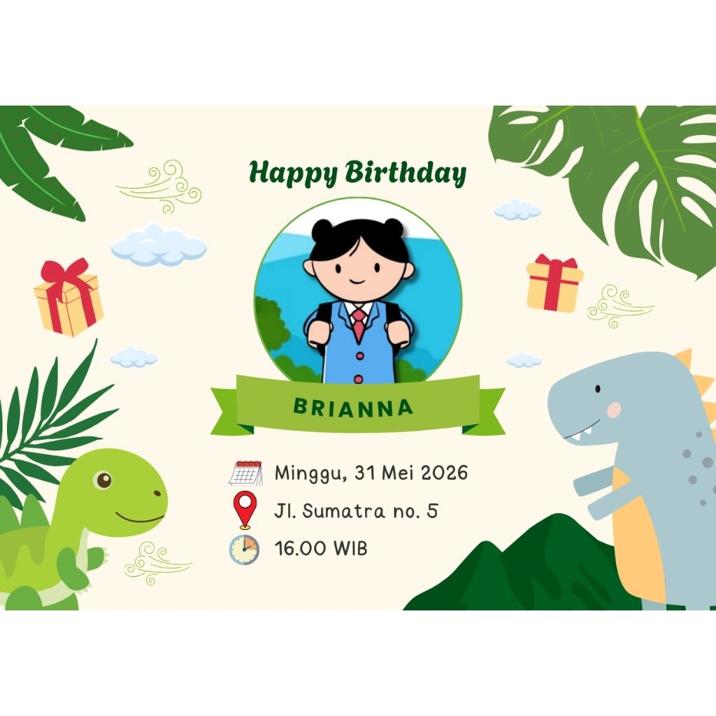 undangan ulang tahun anak tedak siten