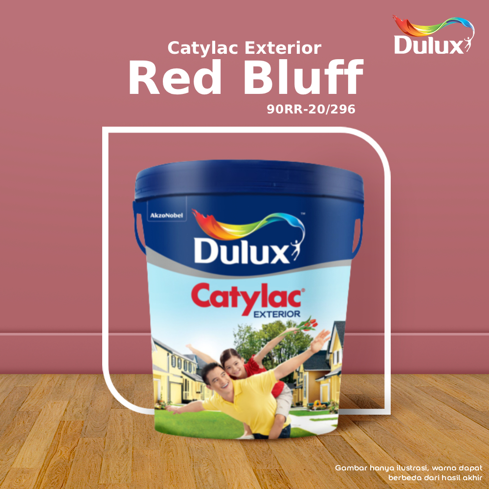 CAT TEMBOK RED BLUFF DULUX CATYLAC EXTERIOR - 5 KG CAT RED BLUFF 90RR-20/296 CAT TEMBOK EXTERIOR DUL