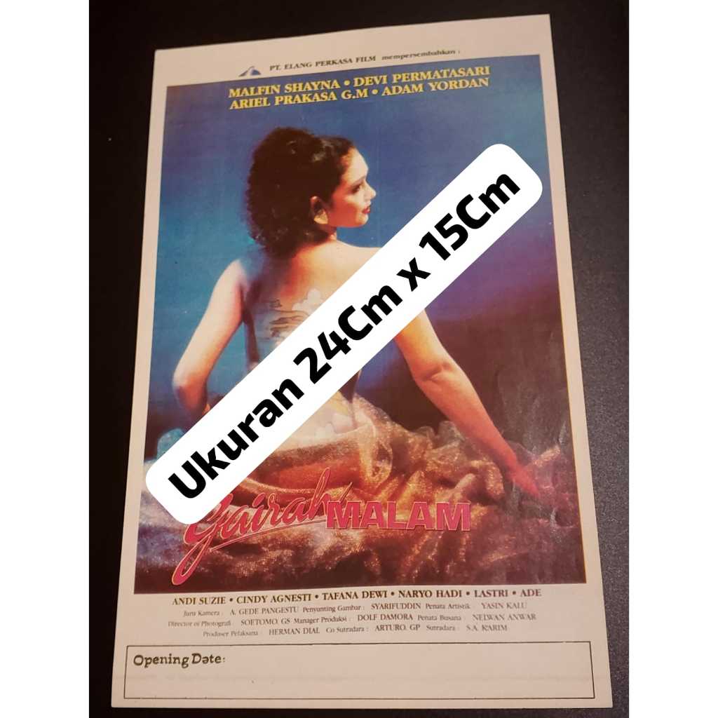 Flyer Film Poster Film Indonesia Gairah Malam