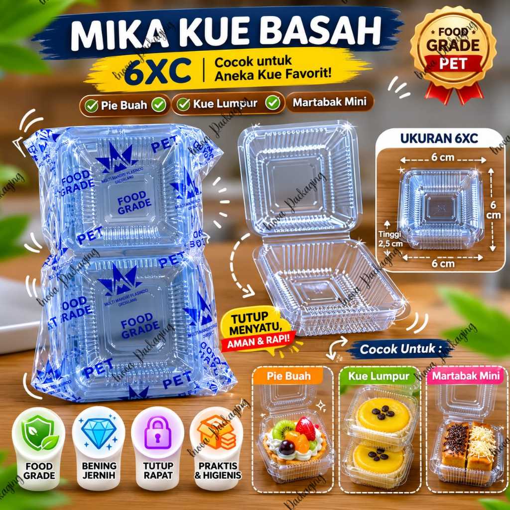 Mika Kue Basah 6XC MMPG Mika Kemasan Martabak Mini isi 100 Pcs