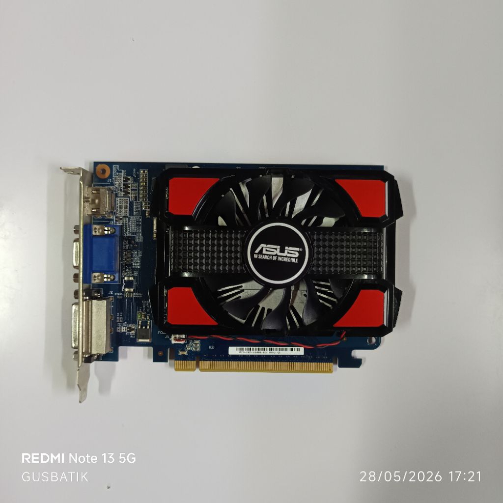 vga card pcie 2GB ddr3 128bit Asus Nvidia GeForce GT730 second original.