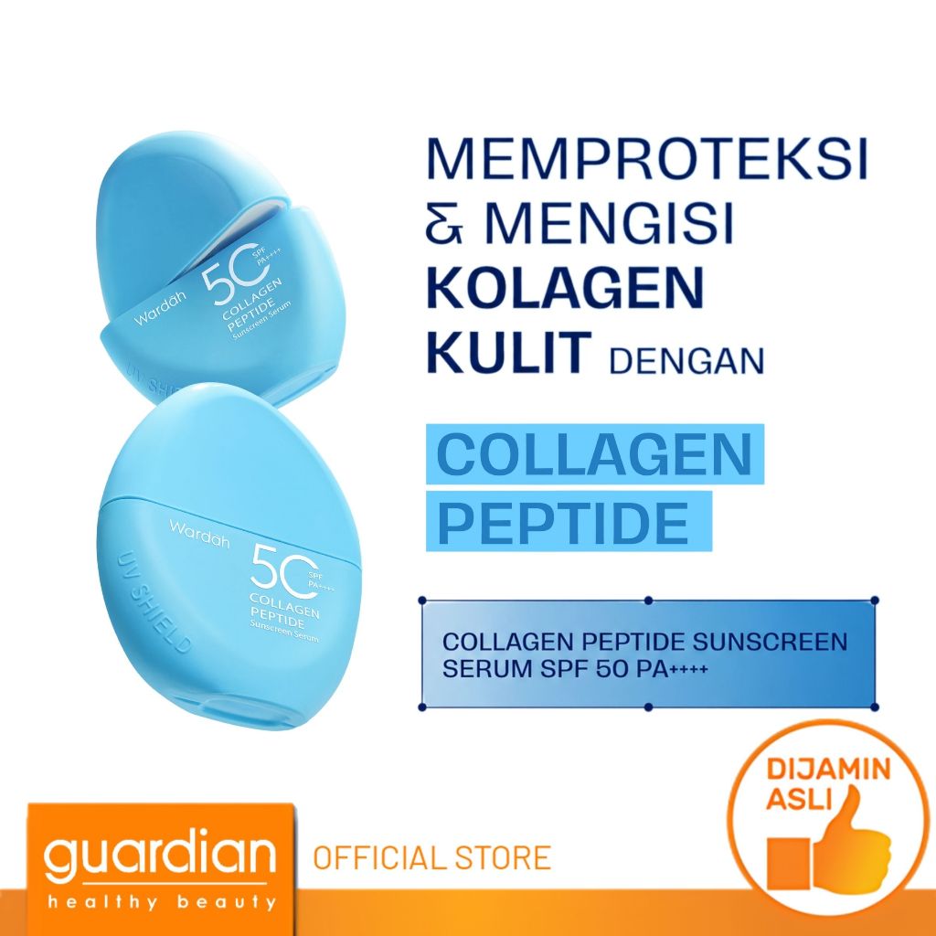 Wardah UV Shield Collagen Peptide Sunscreen Serum SPF 50 PA++++ 30ml - Sunscreen Wajah dengan Collag