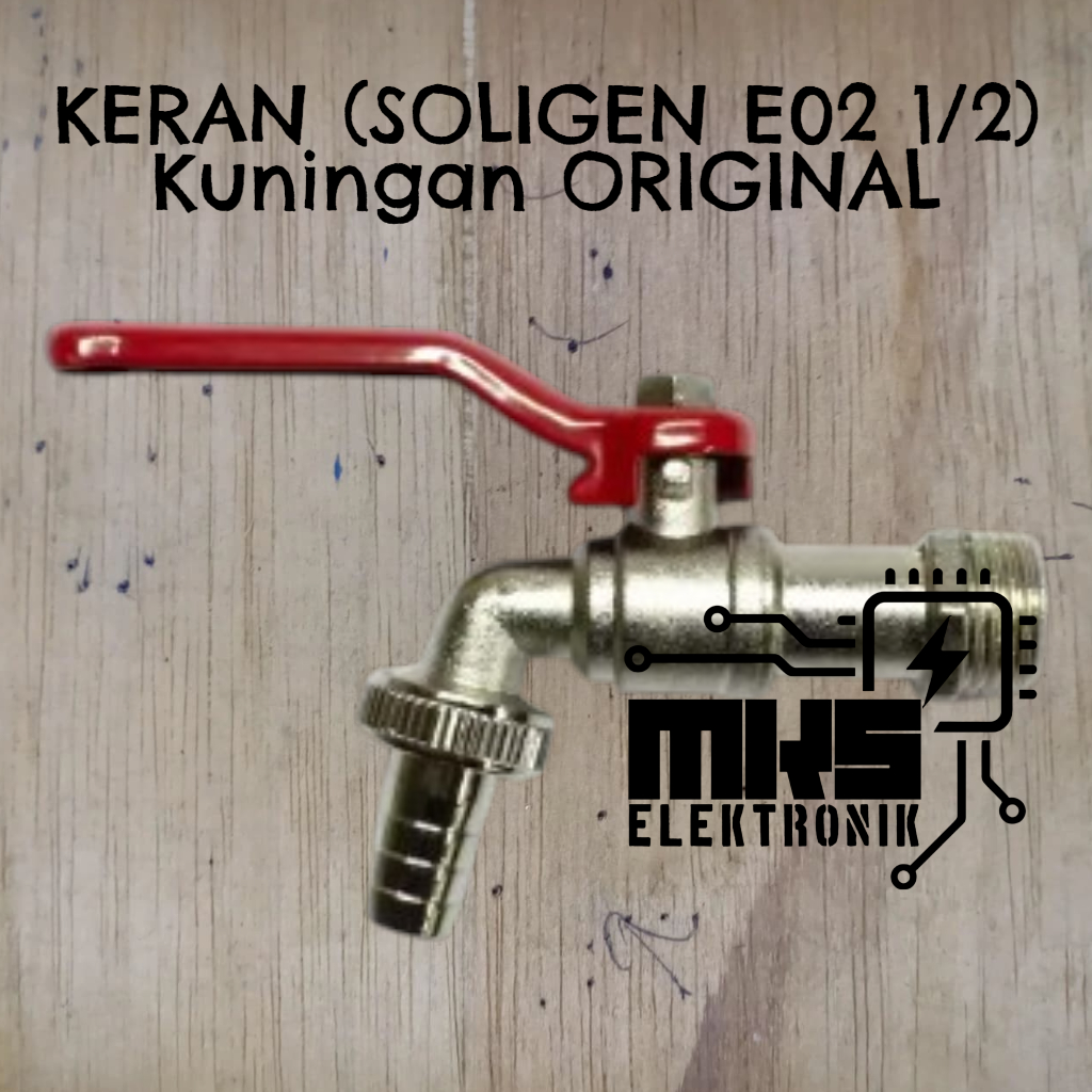 Kran Kuningan SOLIGEN E02 1/2" / Keran Mesin cuci / Kran full Kuningan Original