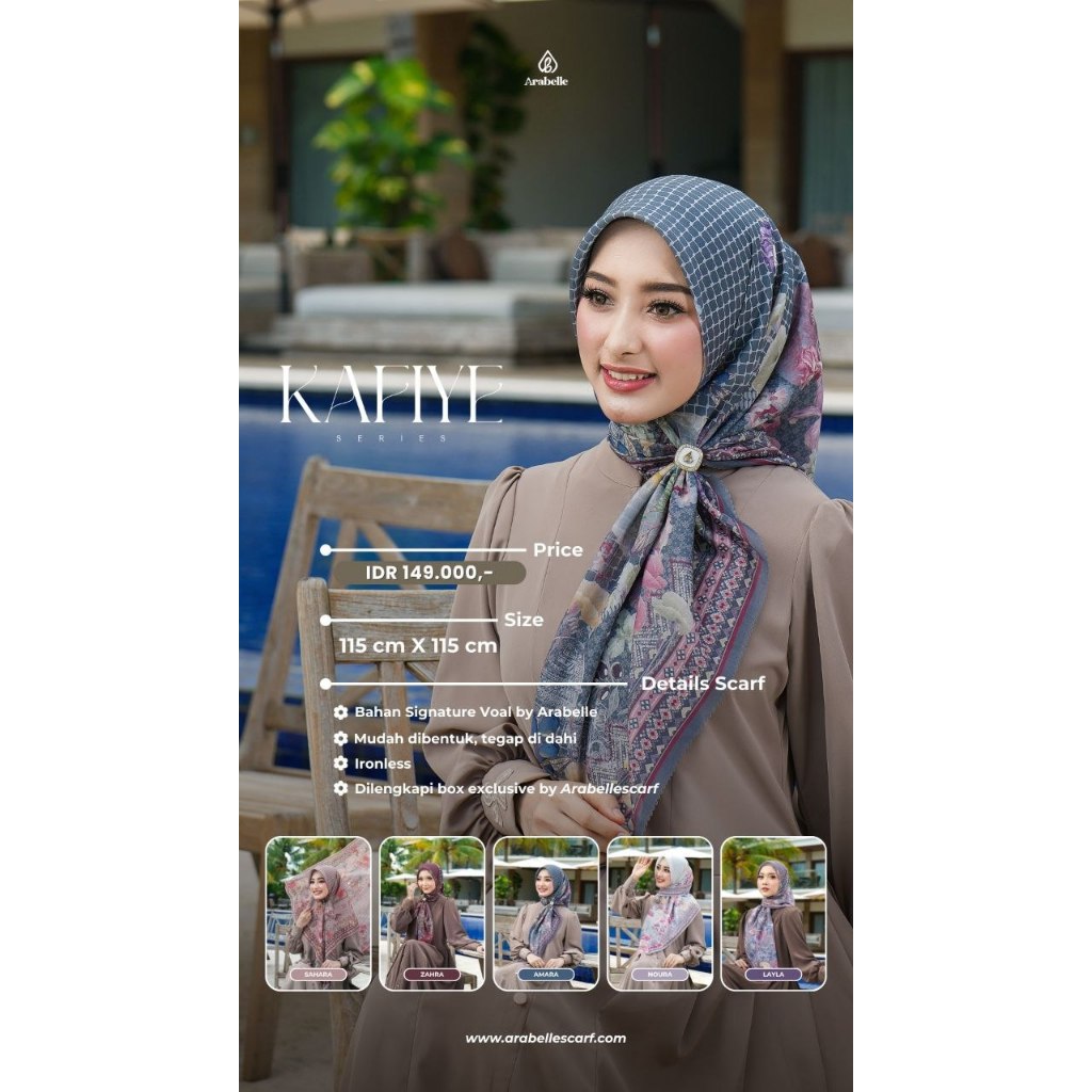 ARABELLE KAFIYE SCARF (SCARF ONLY) BAHAN SIGNATURE VOAL BY ARABELLE SCARF