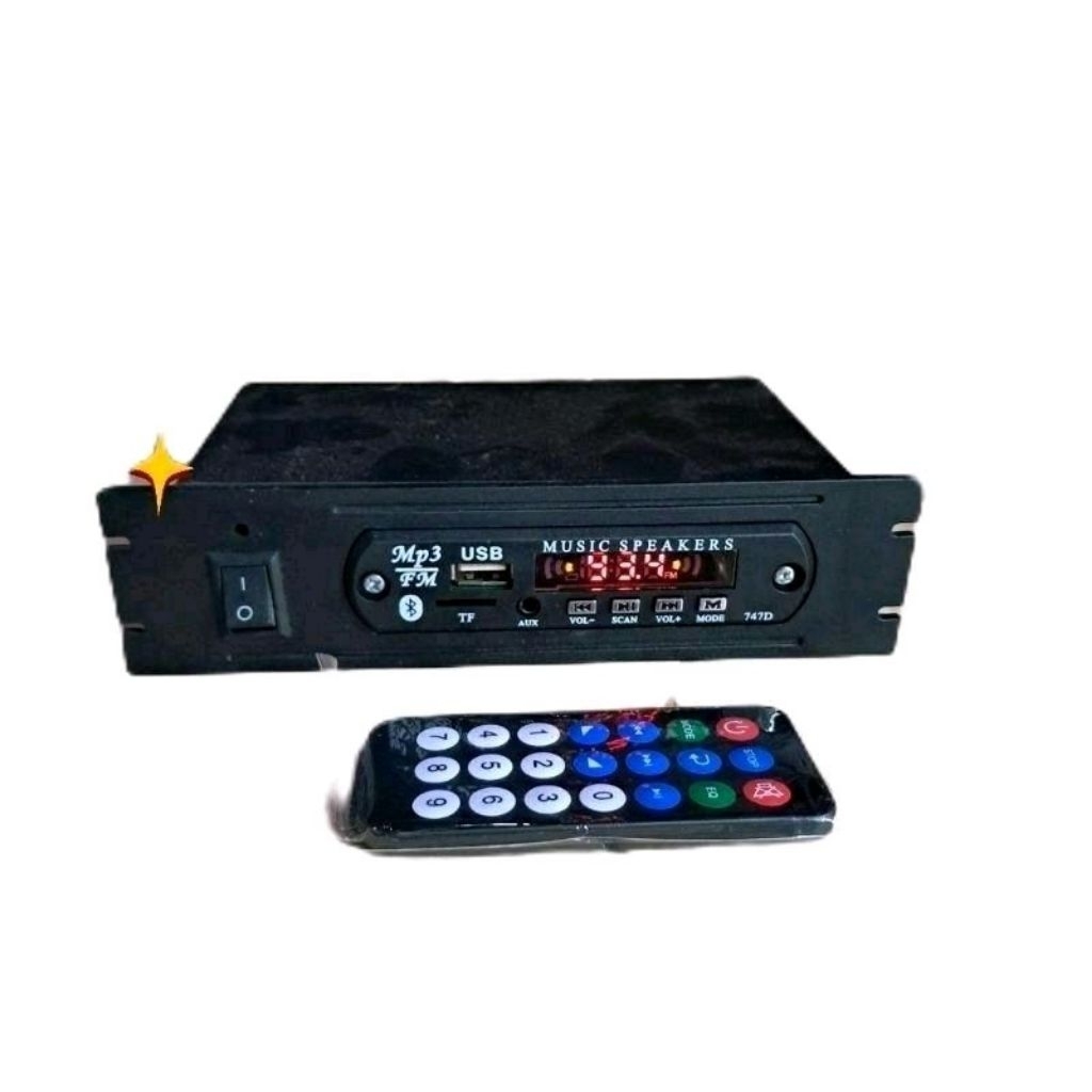 Modul MP3 Kit Bluetooth Amplifier 2x120watt 12v/24v Siap Pakai Sambung Ke Speaker dengan USB & Aux I