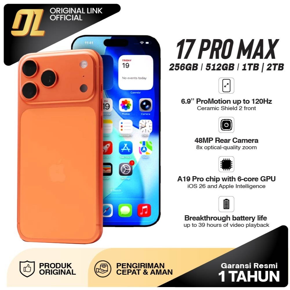 iPhone [ 17 Pro Max ] 256GB 512GB 1TB 2TB