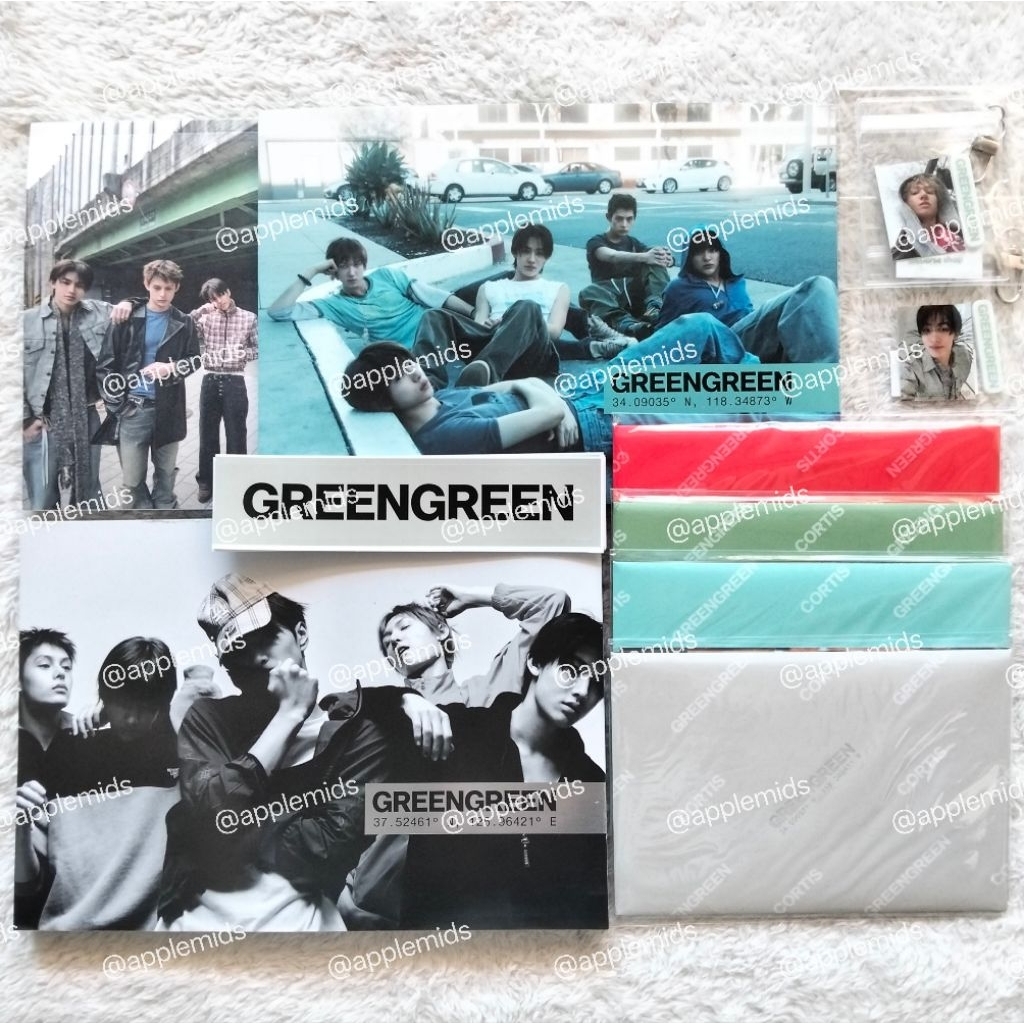 @applemids — Official Unsealed Album Only Cortis GREENGREEN Bridge Street Studio Reguler Ver Panoram