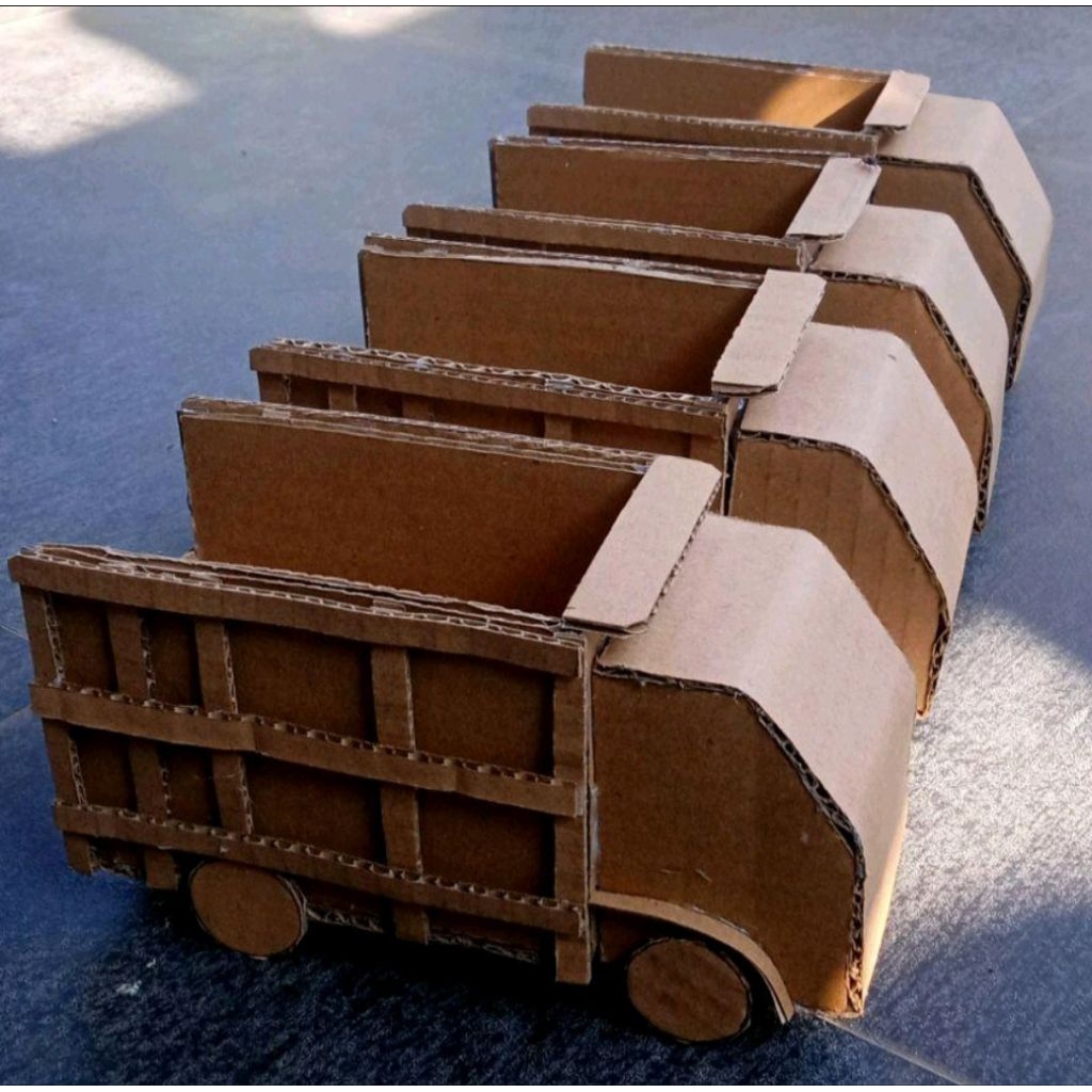 prakarya ,truk mainan dari kardus