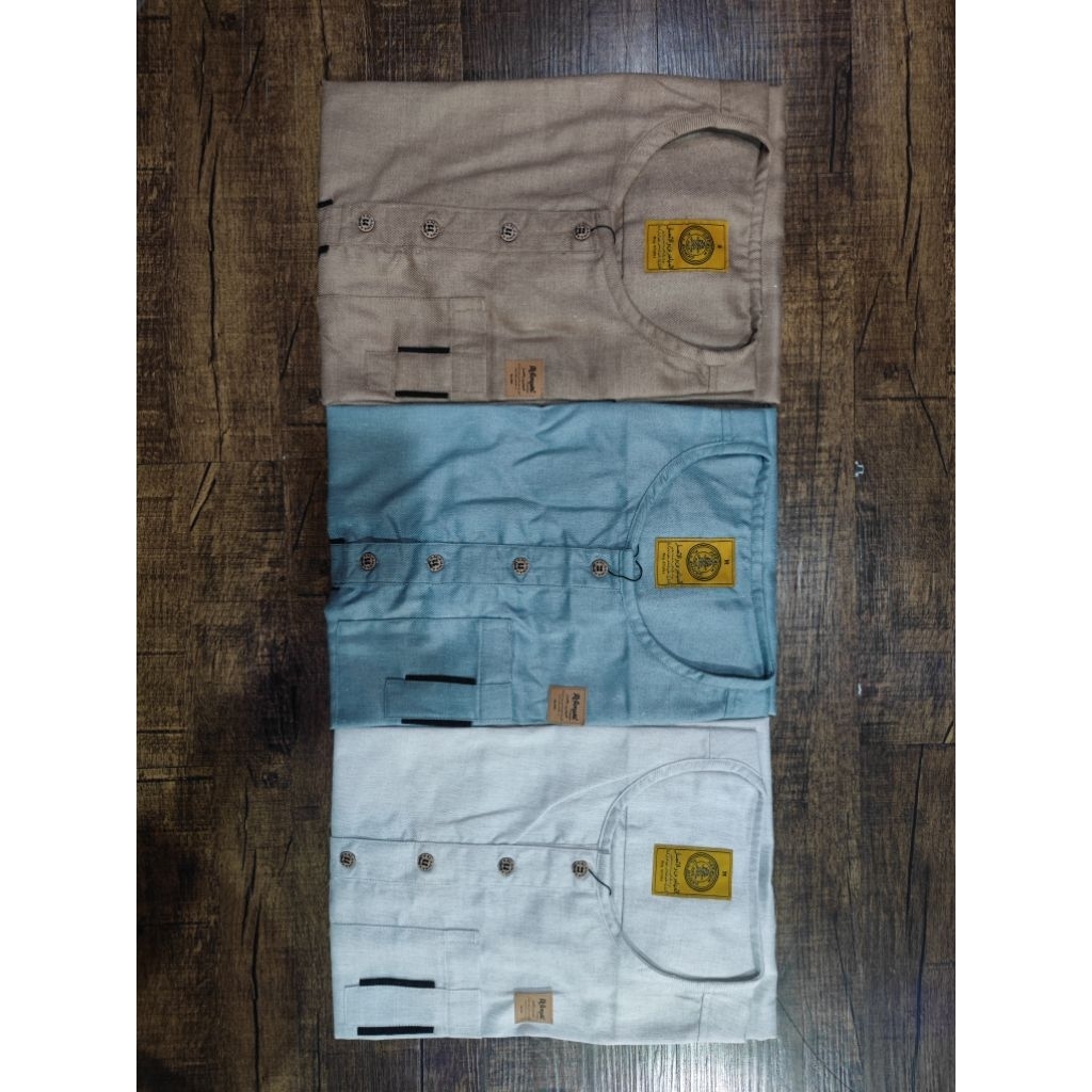 AL AMWA PREMIUM HIZAM baju kurta katun lengan pendek - atasan Koko Pakistan pria couple ayah anak