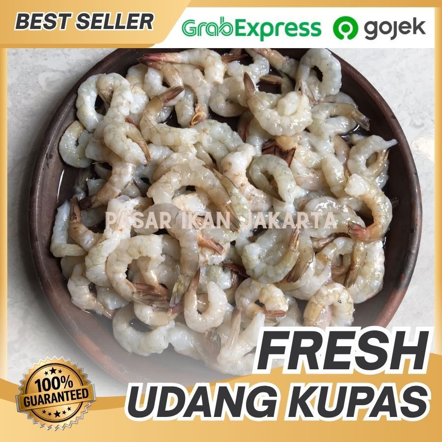 Udang Kupas Bersih 1 kg PTO /Udang Kupas Segar /Udang kupas Fresh