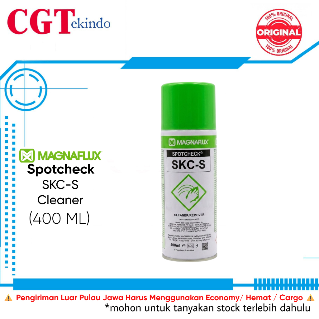 Magnaflux Spotcheck Cleaner SKC-S 400ml - Pembersih NDT Solvent Cleaner - SKCS Penetrant Test Origin