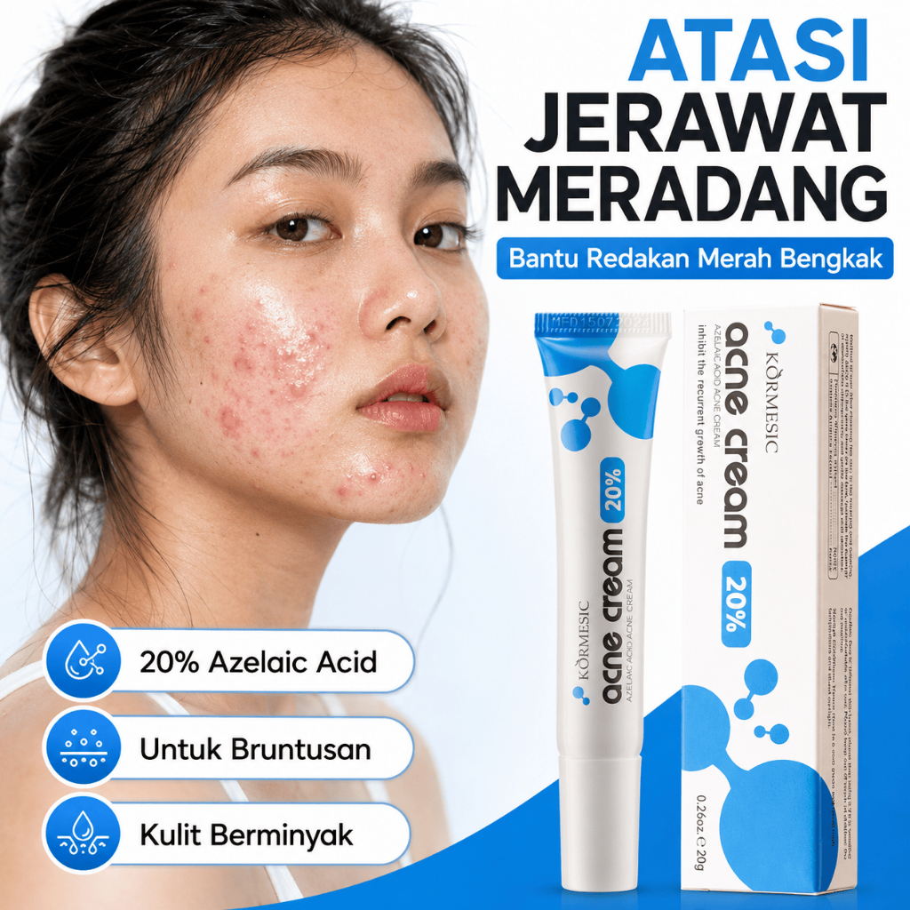 Obat Totol Jerawat Azelaic Acid 20 Persen Cream 20g Krim Jerawat Bruntusan Meradang Acne Spot Treatm