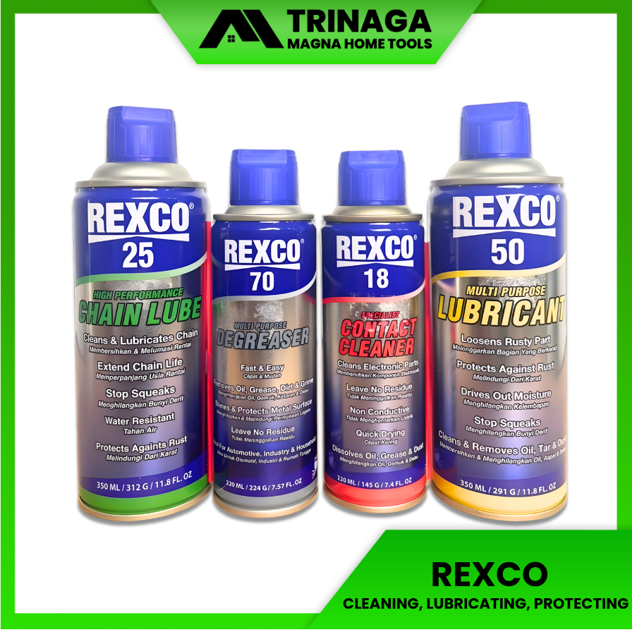 REXCO PELUMAS SERBAGUNA ANTI KARAT SEMPROT RANTAI BAUT | REXCO 18 | REXCO 25 | REXCO 50 | REXCO 70