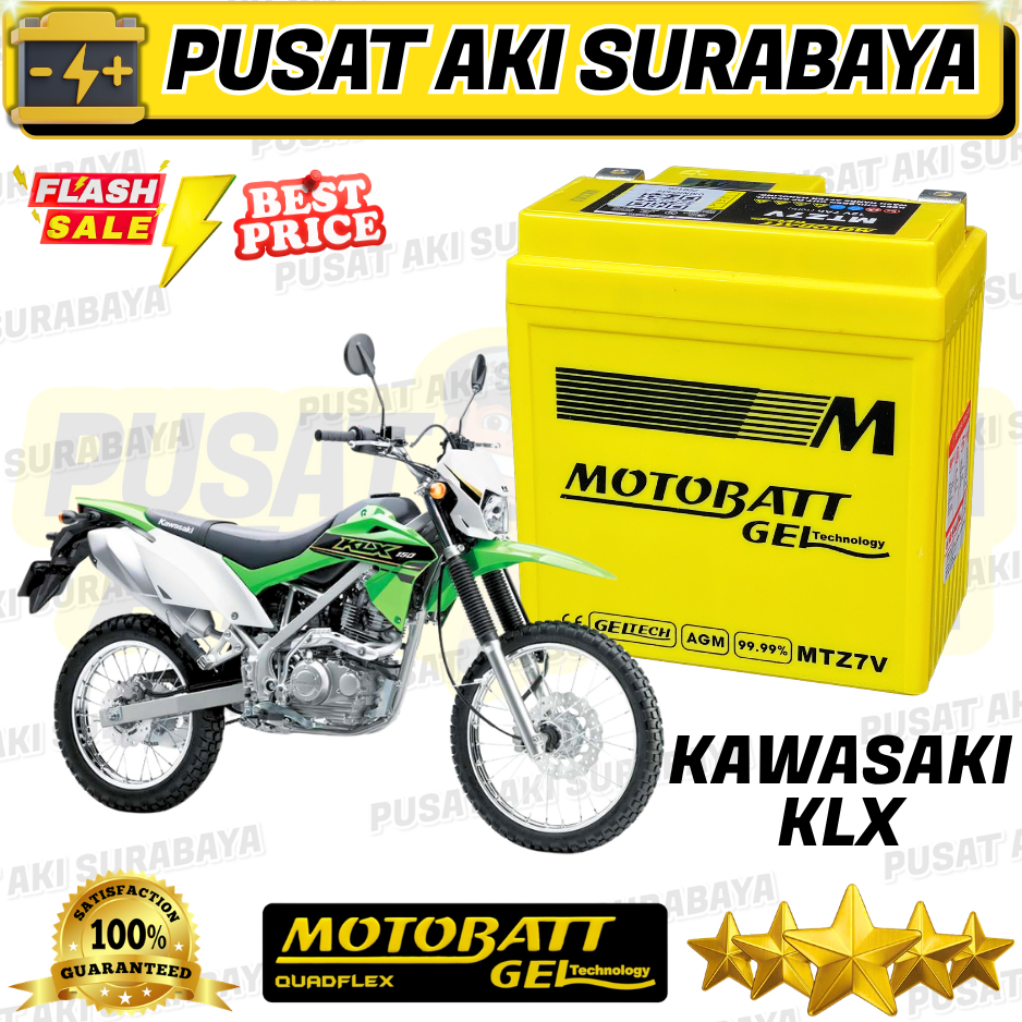 PROMO AKI GEL MOTOBATT MTZ7V 12V 7AH UNTUK MOTOR KAWASAKI KLX YAMAHA WR 250F NMAX OLD AKI SIAP PAKAI