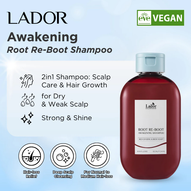 Lador Root Reboot Shampoo Activating | Awakening | Purifying | Vitalizing 300 350 800 ML Shampoo Perawatan Rambut