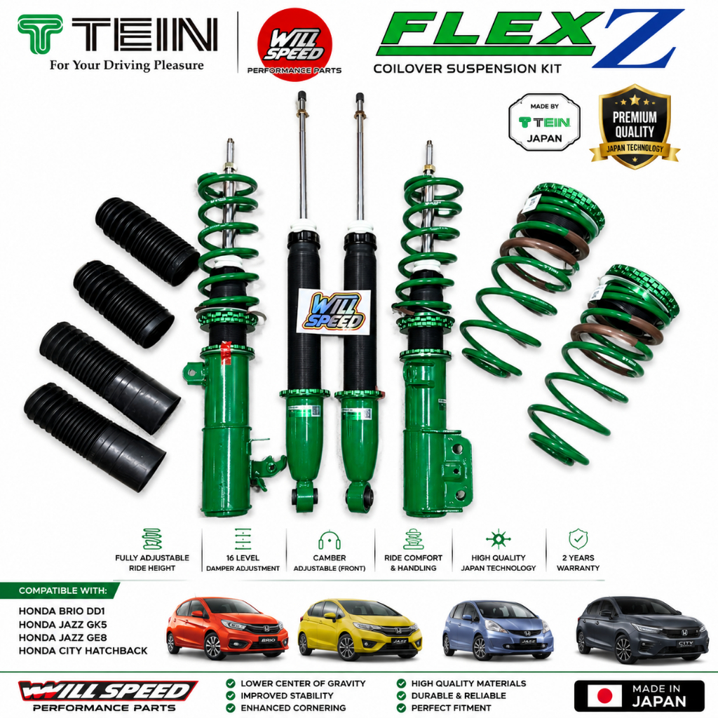 COILOVER TEIN FLEX Z HONDA JAZZ GE GK 5 BRIO OLD NEW CITY HATCHBACK GN5 GN2 HB