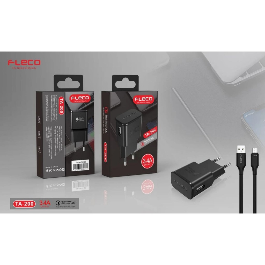 TRAVEL CHARGER FLECO TA-200 | MICRO | ORIGINAL FAST CHARGER