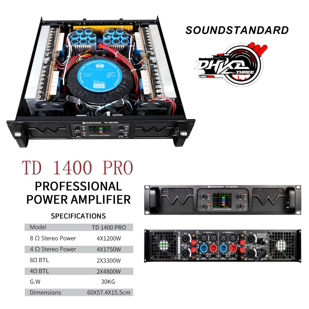 POWER SOUNDSTANDART TD 14004 CLASS H 4 CHANNEL / Power Soundstandart TD 14004 Class H