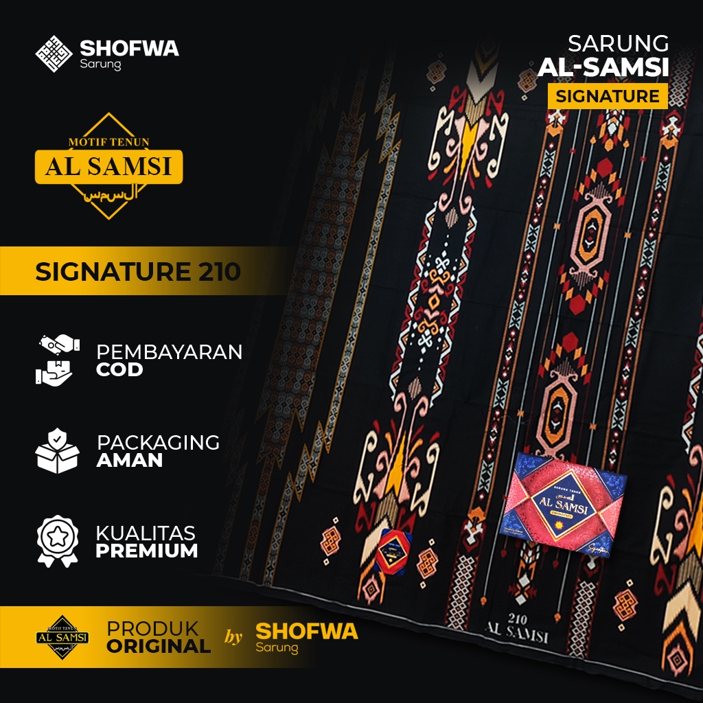 Sarung Al Samsi Signature 210 Katun Kualitas Tinggi