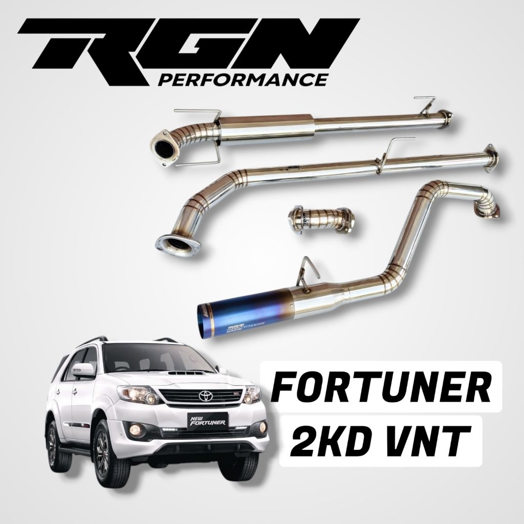 RGN Knalpot fullsystem fortuner vnt turbo tailpipe titanium RGN PERFORMANCE knalpot diesel solar