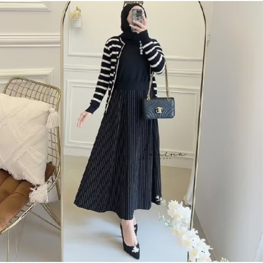 sale Rok Wanita Flare Midi Korean Style - Nyaman Dipakai, Kain Semiwol Lokal, Desain Elegan