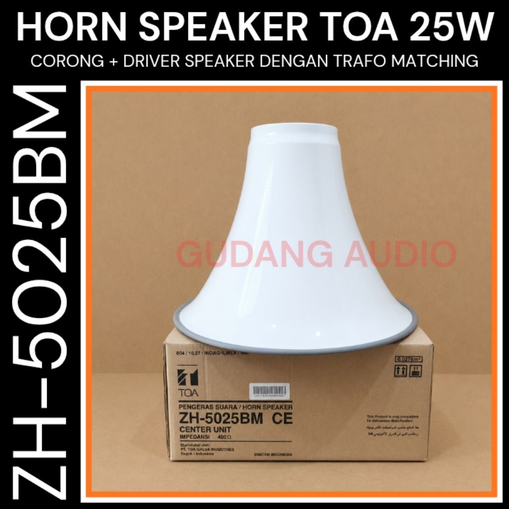 HORN SPEAKER CORONG MASJID TOA ZH-5025BM ZH 5025 BM 25 WATT TRAFO MATCHING AFFILIATE