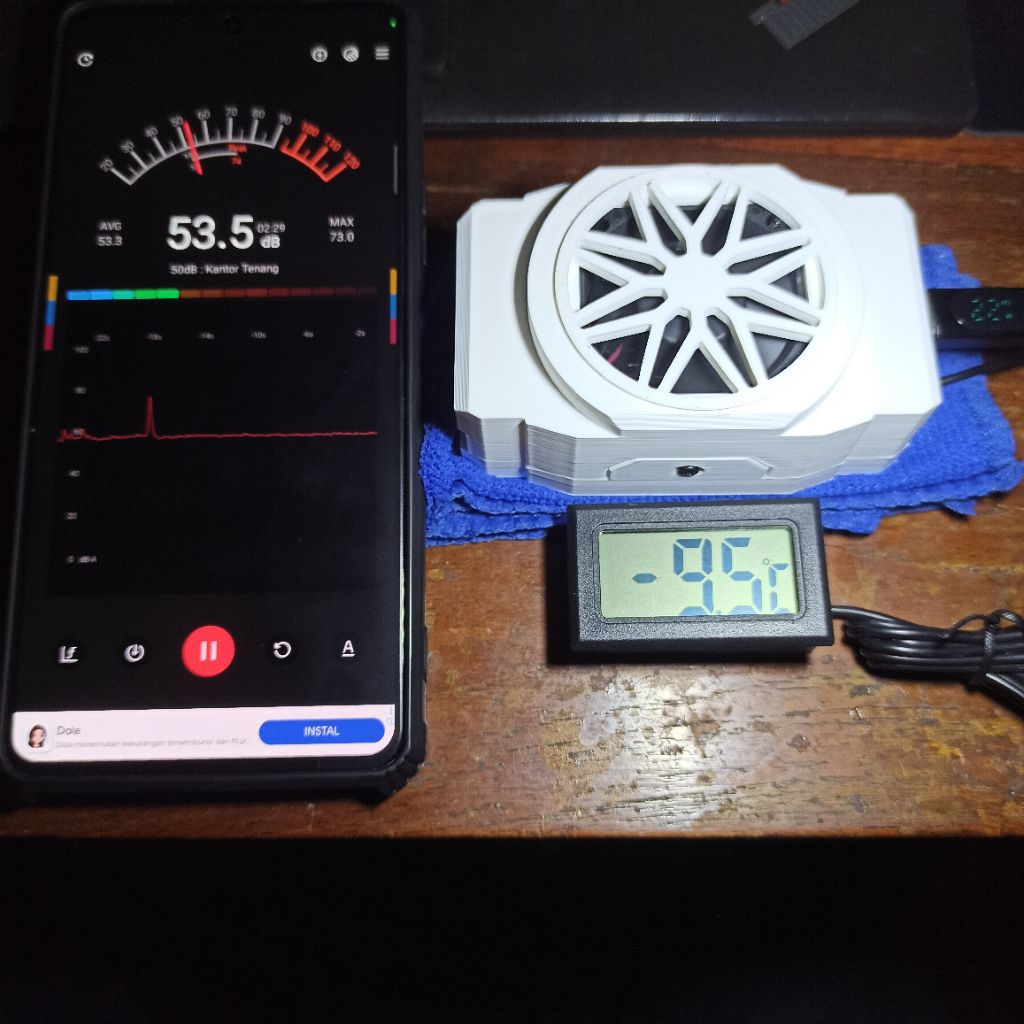Trinity Peltier 3Dprint cooling hp beku peltier murah dingin Cooling Gaming Fan Cooler