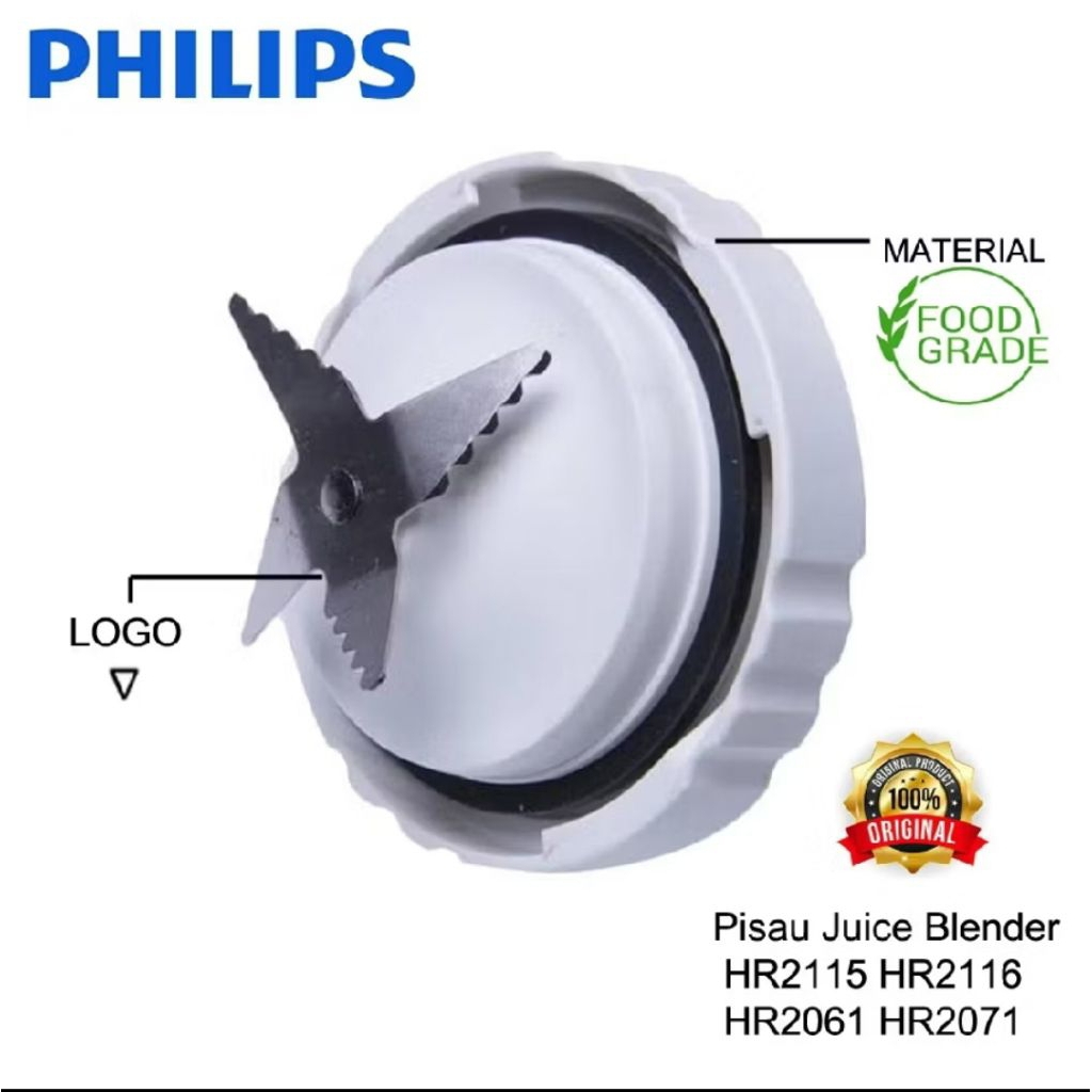 Pisau Blender PHILIPS HR2115 HR2116 HR2061 HR 2071 Original HR 2115 HR 2116 2061 2071