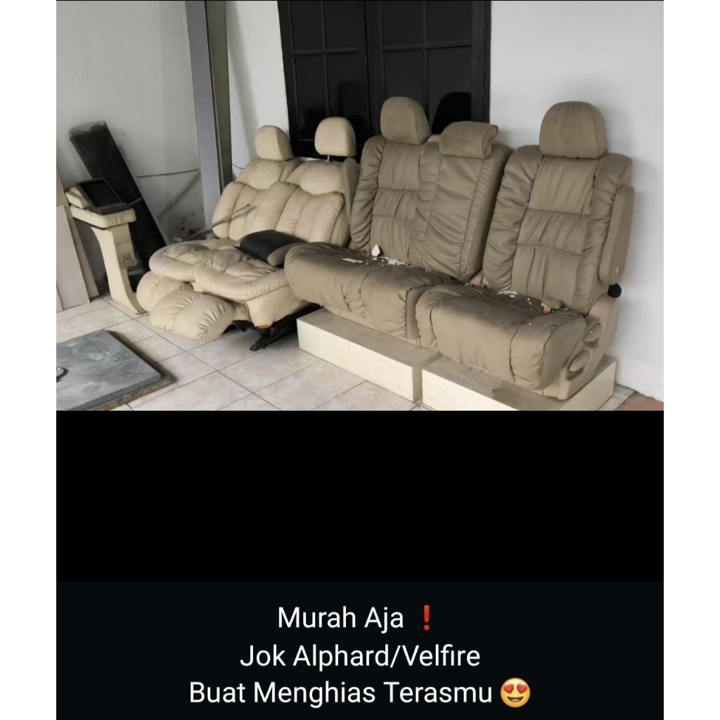 Jok Alphard Velfire Bekas Original - Sofa Teras Cafe Unik Vintage