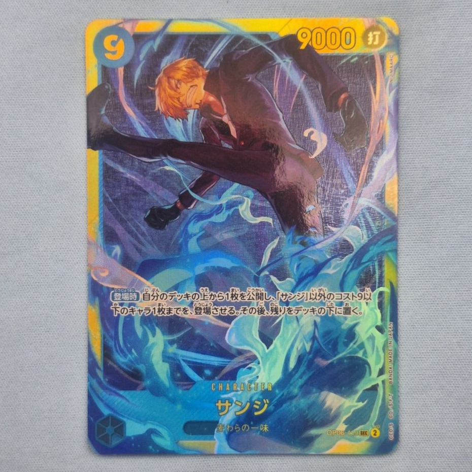 Sanji OP06-119 SEC Original Bandai Kartu One Piece Card Game OPTCG Secret