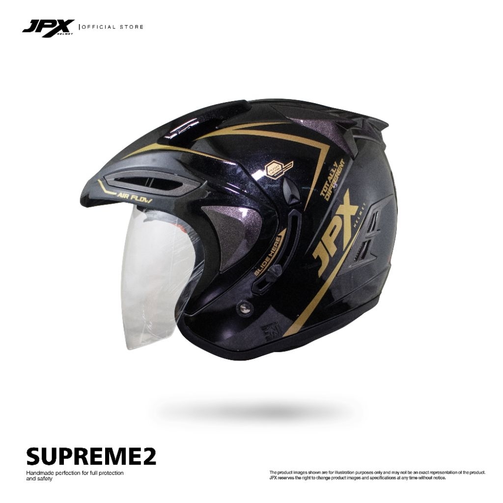 Helm JPX Supreme Half Face Double Visor Original SNI DOT