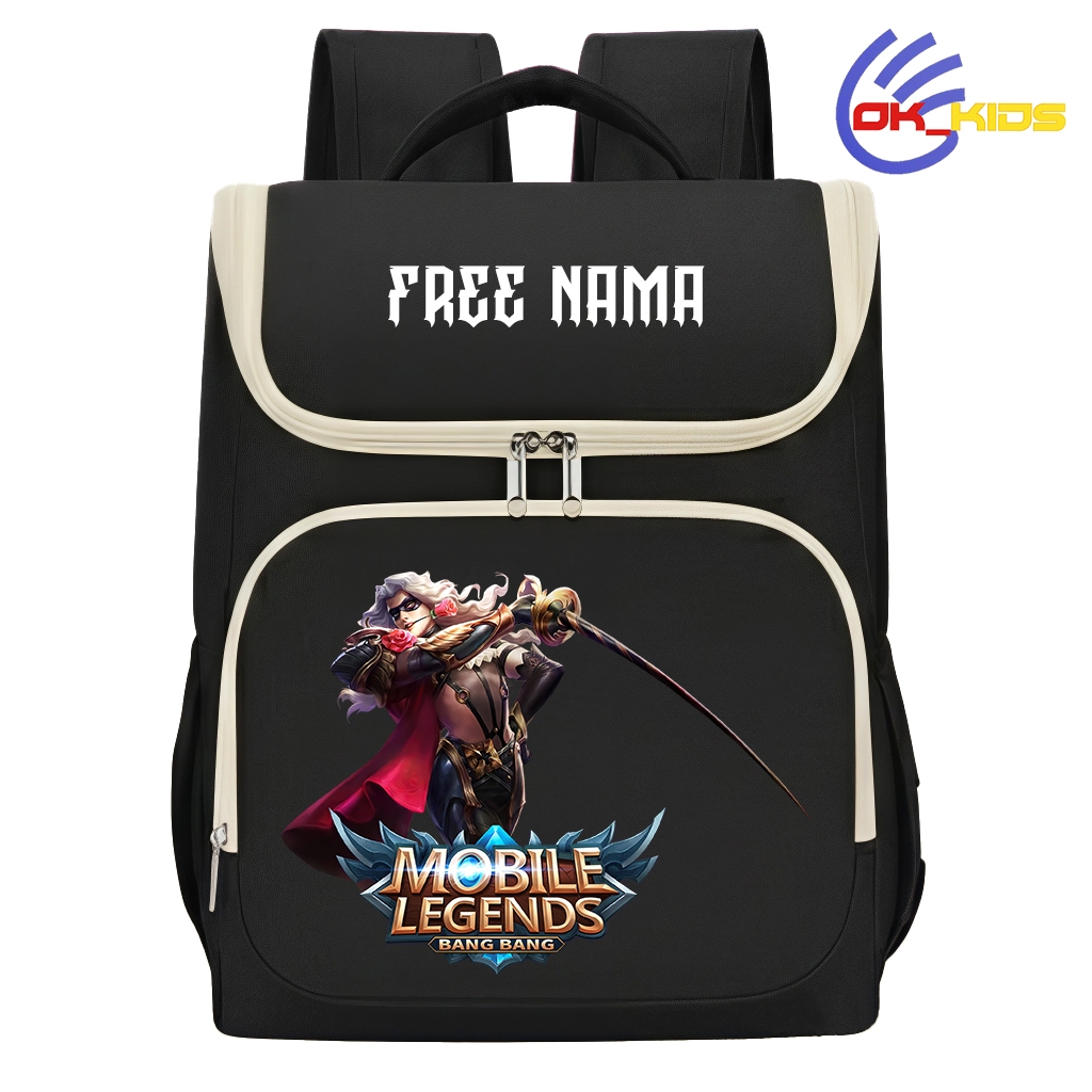 Tas Ransel Anak Gambar Lancelot Hero Game Mobile Legend Gratis Custom Nama
