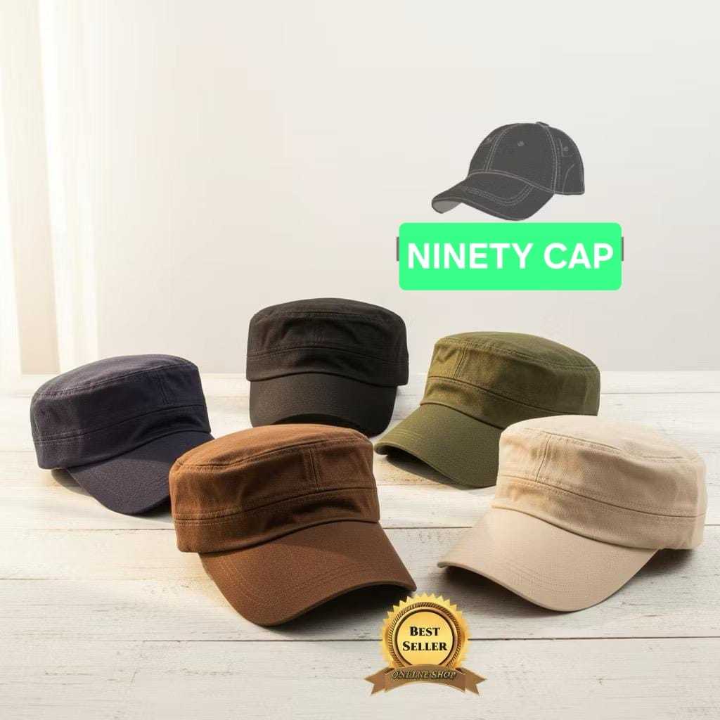 TOPI KOMANDO POLOS DEWASA | Topi Army Pria Model Tentara Kasual Hitam Navy Simpel Kekinian TERBARU 2