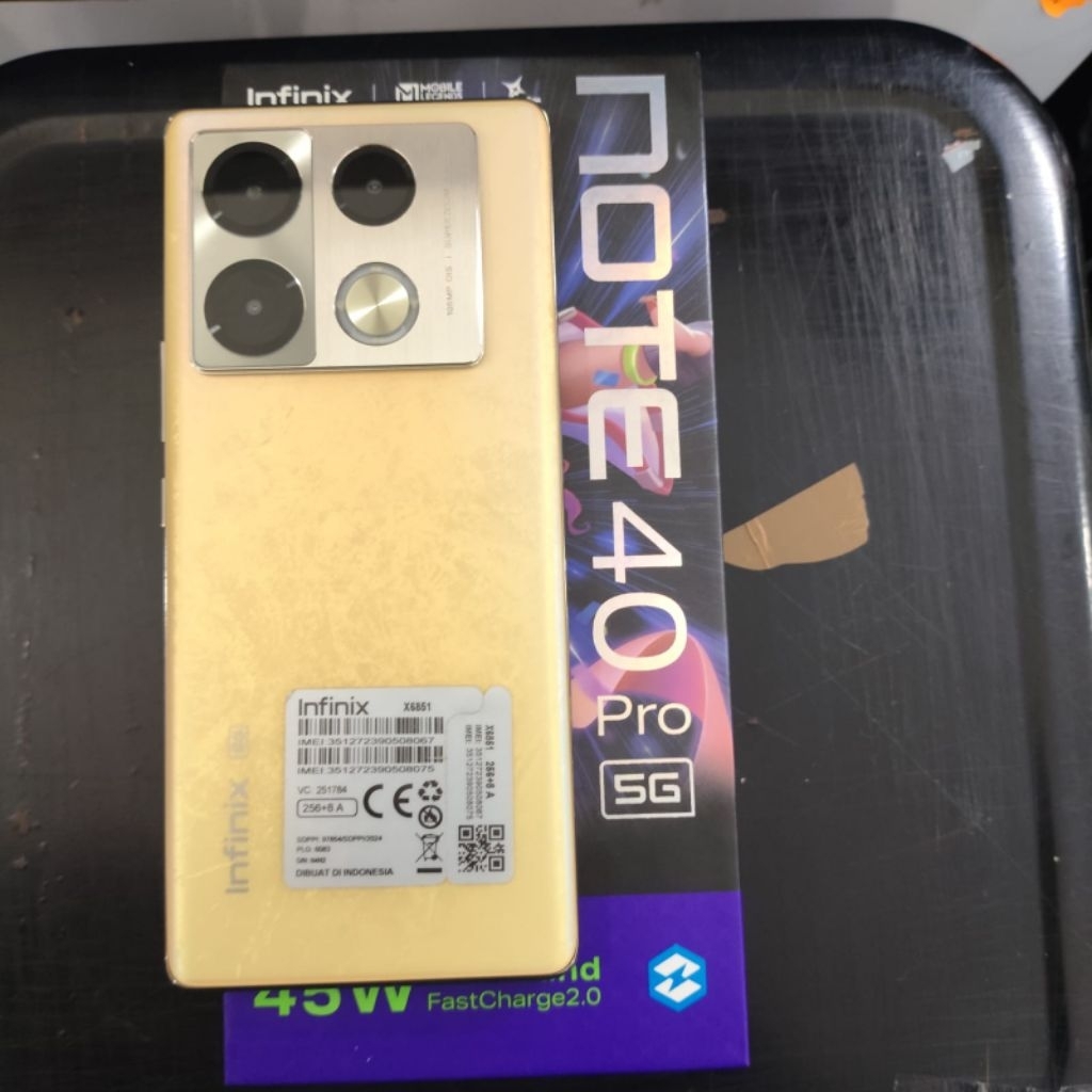 Infinix Note 40 Pro 5g 8/256 GB Second Fullset Original