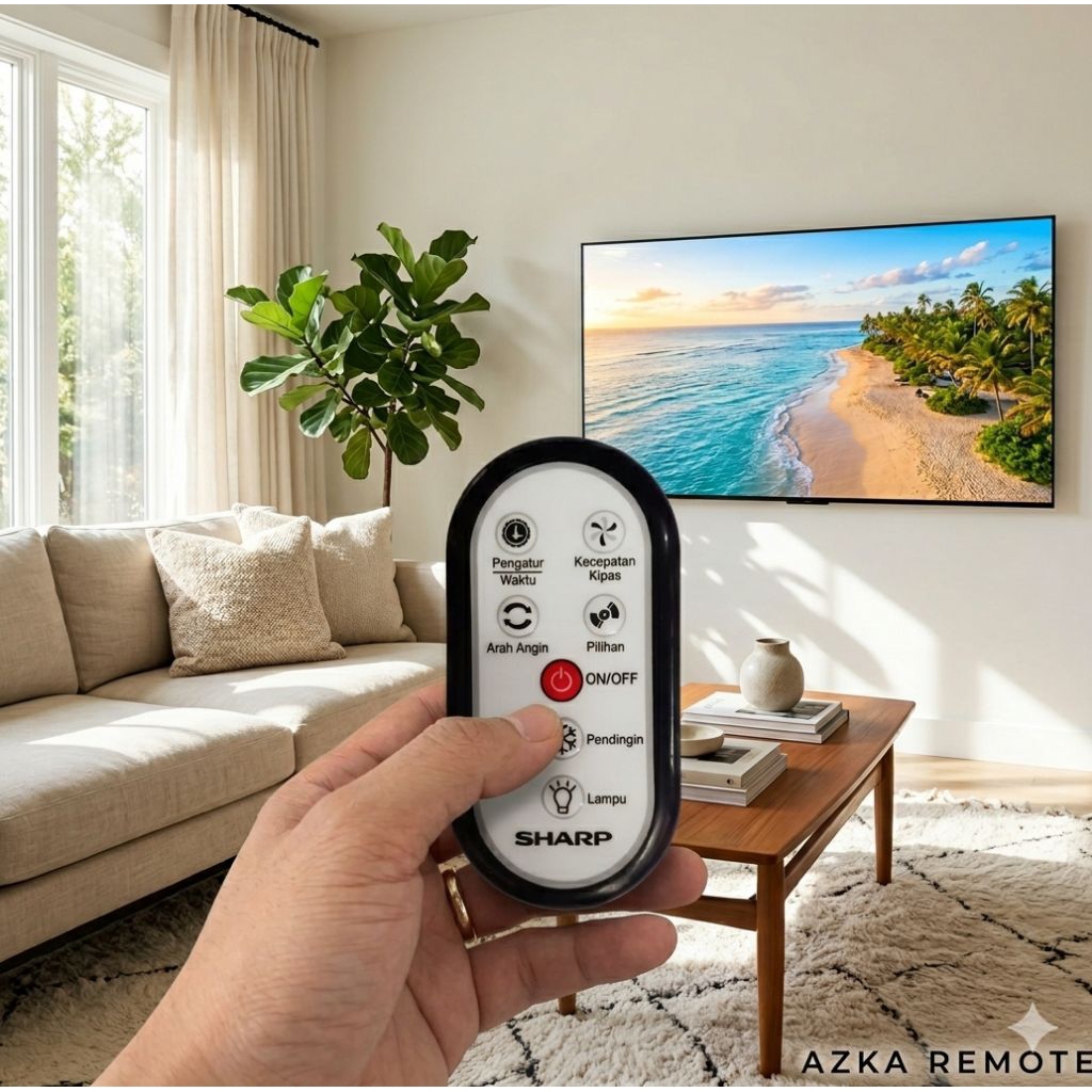 REMOTE REMOT AIR COOLER KIPAS SHARP ORIGINAL ASLI DEVI